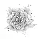 floral henna thigh tattoo tattoo design idea