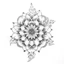 floral henna thigh tattoo tattoo design idea