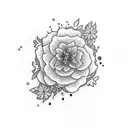 henna thigh tattoo with flowers tattoo design idea