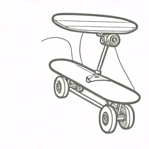 skate board tattoo design idea