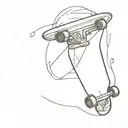 skate board tattoo design idea