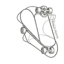 skate board tattoo design idea