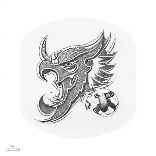 AC Milan scarf on the calf tattoo design idea