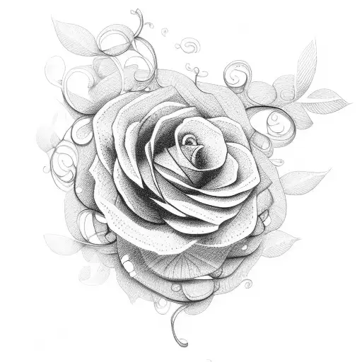 linear flowers vines long  tattoo design idea