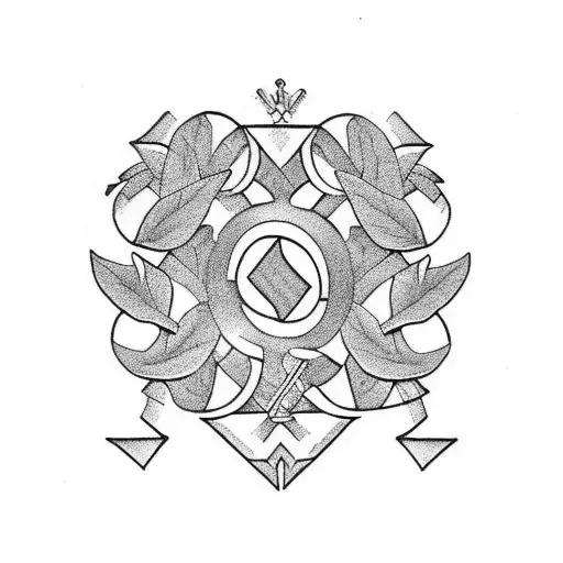 Laurel wreath with the letter V inscribed inside.  tattoo design idea