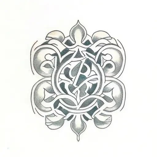 Laurel wreath with the letter/number V inscribed inside. Neck tattoo. tattoo design idea