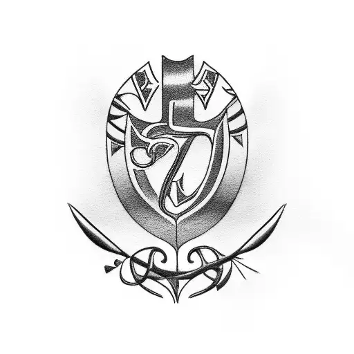 Laurel wreath with the letter/number V inscribed inside. Neck tattoo. tattoo design idea