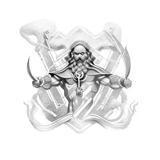 greek symbol symbolism strength courage tattoo design idea