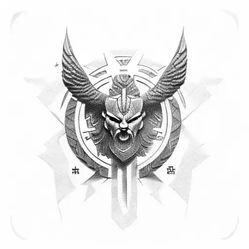 greek symbol strength courage masculinity  tattoo design idea