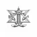 greek symbol symbolism strength courage tattoo design idea