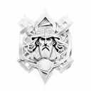 greek symbol symbolism strength courage tattoo design idea