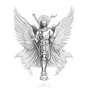 St. Michael with shield. tattoo design idea