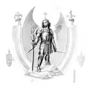 St. Michael with shield. tattoo design idea