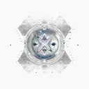 On one side there is a night sky with stars arranged in an encrypted binary code, representing a secret message in the s tattoo design idea