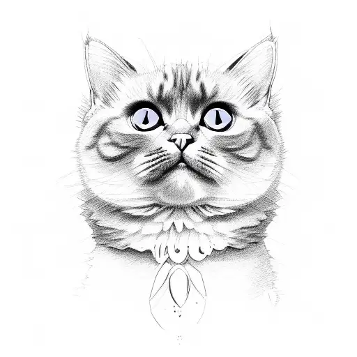 cat, good evil tattoo design idea