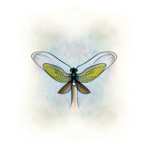 mayfly lily  tattoo design idea