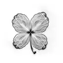 4 Leaf Clover tattoo design idea