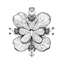 4 Leaf Clover tattoo design idea