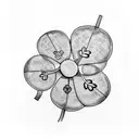 4 Leaf Clover tattoo design idea