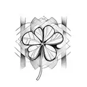 4 Leaf Clover tattoo design idea