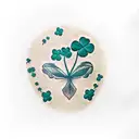 4 Leaf Clover tattoo design idea