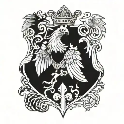 catholic Irish polish eagle tattoo design idea
