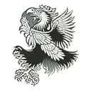 catholic Irish polish eagle tattoo design idea