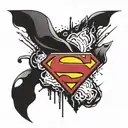 superman logo tattoo design idea