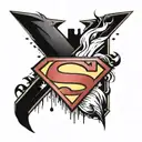 superman logo tattoo design idea