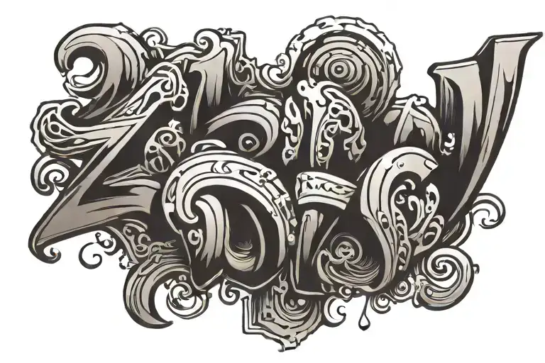 2001 birth year tattoo design idea