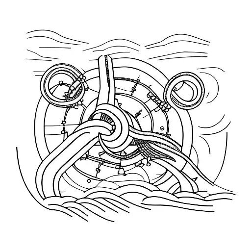 roller coaster through life tattoo design idea