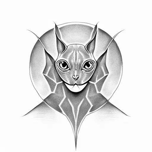 sphinx cat tattoo design idea