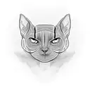 sphinx cat tattoo design idea