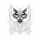 sphinx cat tattoo design idea