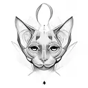 sphinx cat tattoo design idea