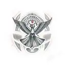 red ankh tattoo design idea