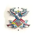 red ankh tattoo design idea