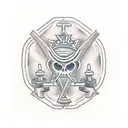 red ankh tattoo design idea