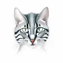 grey stripe with hind spots egyptian mau cat tail wrap around arm tattoo design idea