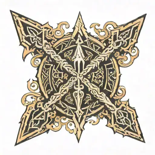 Runic amulet Spear of Revenge tattoo design idea