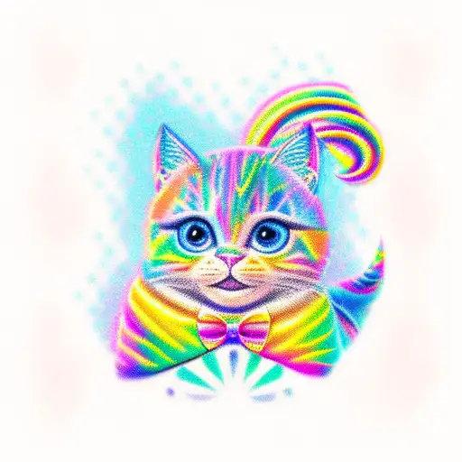 kawaii Lisa frank tattoo design idea
