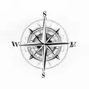 A compass rose intertwined with paw prints, symbolizing your passion for navigation and your search and rescue K9 handler role tattoo design idea