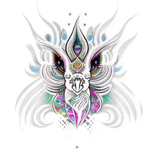 Tā moko design combine with colourfull peacock for arm tattoo design idea