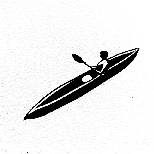kayak tattoo design idea