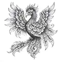 Mayan phoenix rising tattoo design idea