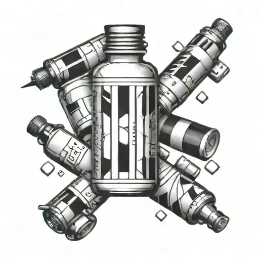 pill bottle tattoo design idea
