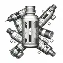pill bottle tattoo design idea