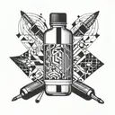 pill bottle tattoo design idea