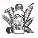 pill bottle tattoo design idea