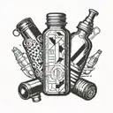 pill bottle tattoo design idea
